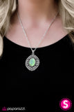 Paparazzi "Heart Of Glace" Green Necklace & Earring Set Paparazzi Jewelry