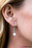 Paparazzi "Heart Of Glace" White Necklace & Earring Set Paparazzi Jewelry