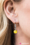 Paparazzi "Heart Of Glace" Yellow Necklace & Earring Set Paparazzi Jewelry