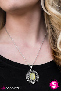 Paparazzi "Heart Of Glace" Yellow Necklace & Earring Set Paparazzi Jewelry