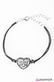 Paparazzi "Heart On A String" Black Bracelet Paparazzi Jewelry