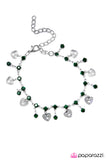 Paparazzi "Hearts Desire" Green Bracelet Paparazzi Jewelry
