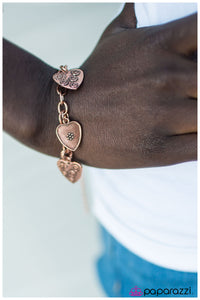 Paparazzi "Heartthrob" Copper Bracelet Paparazzi Jewelry