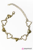 Paparazzi "HEART To Handle" Brass Bracelet Paparazzi Jewelry