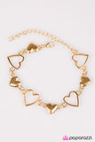 Paparazzi "HEART To Handle" Gold Bracelet Paparazzi Jewelry