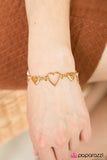 Paparazzi "HEART To Handle" Gold Bracelet Paparazzi Jewelry