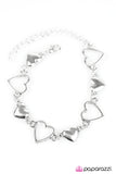 Paparazzi "HEART To Handle" Silver Bracelet Paparazzi Jewelry