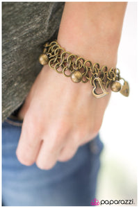 Paparazzi "Heart to Heart" Brass Bracelet Paparazzi Jewelry