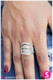 Paparazzi "Heat Wave - White" ring Paparazzi Jewelry