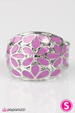Paparazzi "Heavy PETAL Band - Purple" ring Paparazzi Jewelry