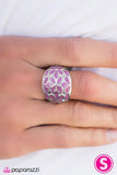 Paparazzi "Heavy PETAL Band - Purple" ring Paparazzi Jewelry