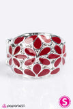 Paparazzi "Heavy PETAL Band - Red" ring Paparazzi Jewelry