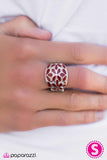 Paparazzi "Heavy PETAL Band - Red" ring Paparazzi Jewelry