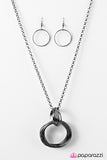 Paparazzi "Hello Halo" Black Necklace & Earring Set Paparazzi Jewelry