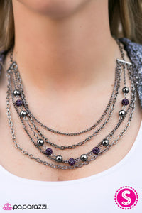 Paparazzi "Hell On HEELS" Purple Necklace & Earring Set Paparazzi Jewelry