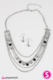 Paparazzi "Hell On HEELS" Black Necklace & Earring Set Paparazzi Jewelry