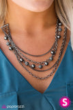 Paparazzi "Hell On HEELS" Silver Necklace & Earring Set Paparazzi Jewelry