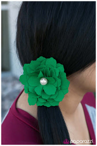 Paparazzi "He Loves Me - Green" hair clip Paparazzi Jewelry