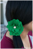 Paparazzi "He Loves Me - Green" hair clip Paparazzi Jewelry