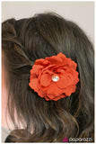 Paparazzi "He Loves Me - Orange" hair clip Paparazzi Jewelry