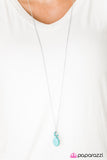 Paparazzi "Here Comes The Rain" Blue Necklace & Earring Set Paparazzi Jewelry