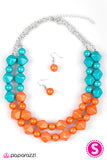 Paparazzi "Here We GALAPAGOS!" Orange Necklace & Earring Set Paparazzi Jewelry