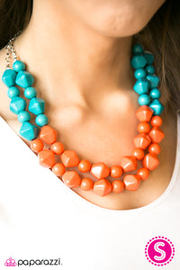 Paparazzi "Here We GALAPAGOS!" Orange Necklace & Earring Set Paparazzi Jewelry