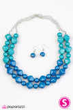 Paparazzi "Here We GALAPAGOS!" Blue Necklace & Earring Set Paparazzi Jewelry