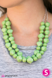 Paparazzi "Here We GALAPAGOS!" Green Necklace & Earring Set Paparazzi Jewelry