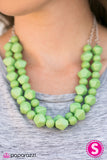 Paparazzi "Here We GALAPAGOS!" Green Necklace & Earring Set Paparazzi Jewelry