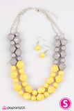 Paparazzi "Here We GALAPAGOS!" Yellow Necklace & Earring Set Paparazzi Jewelry