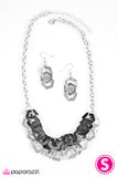 Paparazzi "HEXcellent!" Silver Necklace & Earring Set Paparazzi Jewelry