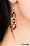 Paparazzi "HEXcellent!" Copper Necklace & Earring Set Paparazzi Jewelry