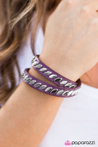 Paparazzi "Hey, Batter Batter" Purple Bracelet Paparazzi Jewelry