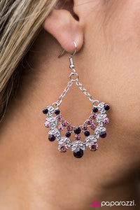 Paparazzi "Hey, Glitter Glitter" Purple Earrings Paparazzi Jewelry