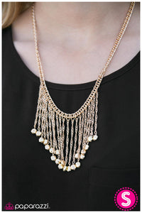 Paparazzi "Hey, Jealousy" Gold Necklace & Earring Set Paparazzi Jewelry