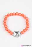 Paparazzi "Hey, Shimmer Shimmer" Orange Bracelet Paparazzi Jewelry