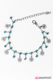 Paparazzi "Hibiscus Breeze" Blue Bracelet Paparazzi Jewelry