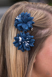 Paparazzi "Hibiscus Haven - Blue" hair clip Paparazzi Jewelry