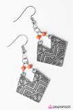 Paparazzi "High Ground - Orange" earring Paparazzi Jewelry