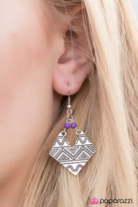 Paparazzi "High Ground - Purple" earring Paparazzi Jewelry