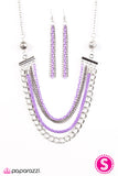 Paparazzi "High-Intensity" Purple Necklace & Earring Set Paparazzi Jewelry