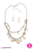 Paparazzi "High Society" Brown Necklace & Earring Set Paparazzi Jewelry