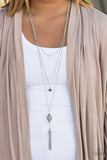 Paparazzi "Hightail It" Green Necklace & Earring Set Paparazzi Jewelry
