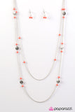 Paparazzi "High Tides and Good Vibes" Orange Necklace & Earring Set Paparazzi Jewelry