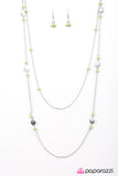 Paparazzi "High Tides and Good Vibes" Green Necklace & Earring Set Paparazzi Jewelry
