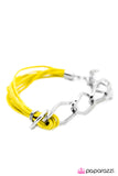 Paparazzi "Hitching A Ride - Yellow" bracelet Paparazzi Jewelry