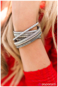 Paparazzi "Hit Me With Your Best Shot" Silver Wrap Bracelet Paparazzi Jewelry