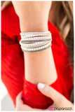 Paparazzi "Hit Me With Your Best Shot" White Wrap Bracelet Paparazzi Jewelry