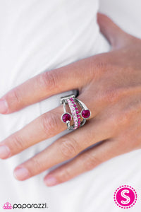 Paparazzi "Hold On To Your Seat!" Pink Ring Paparazzi Jewelry